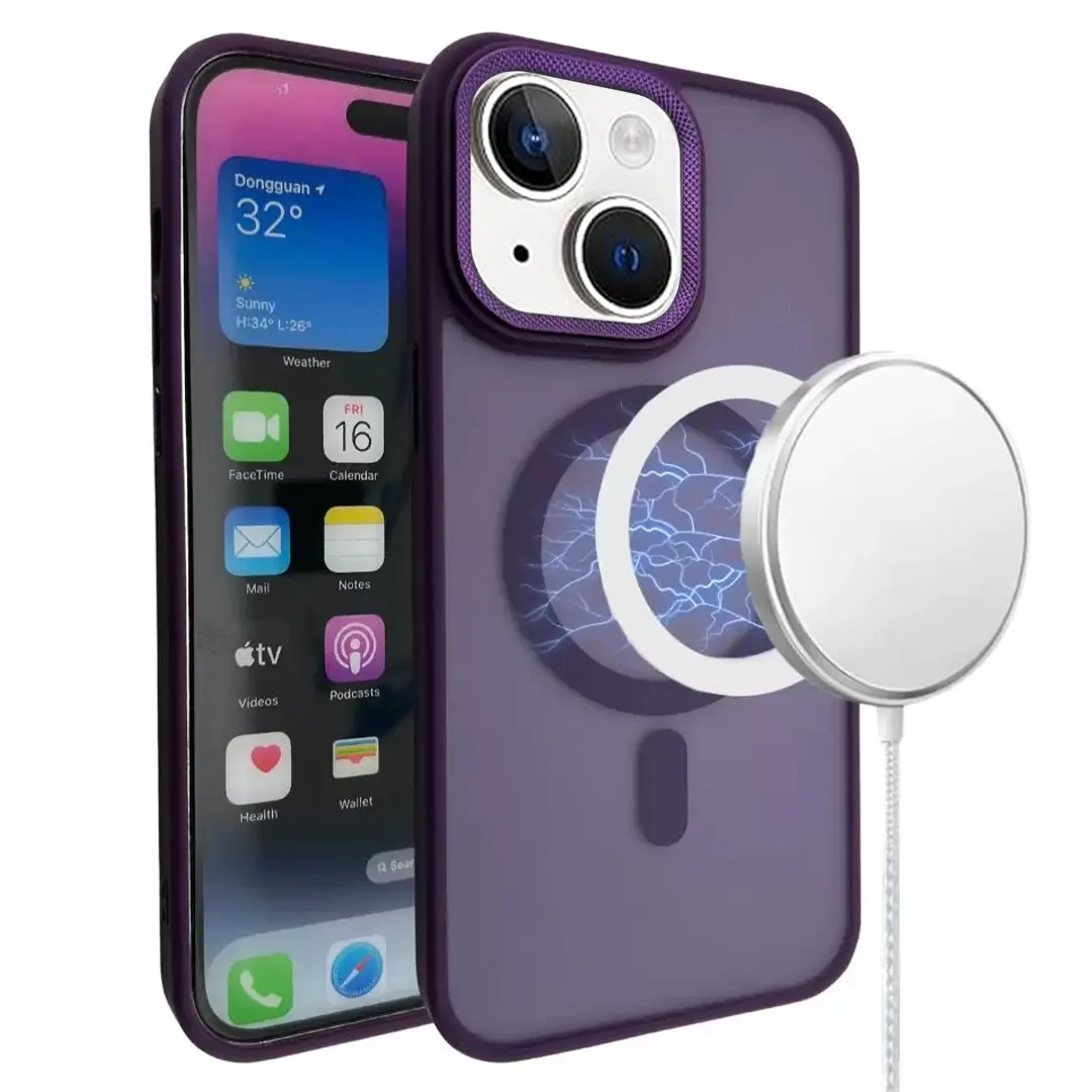 iPhone 15/iPhone 14/iPhone 13 MagSafe Cam Smoke Twotone Eco Dark Purple